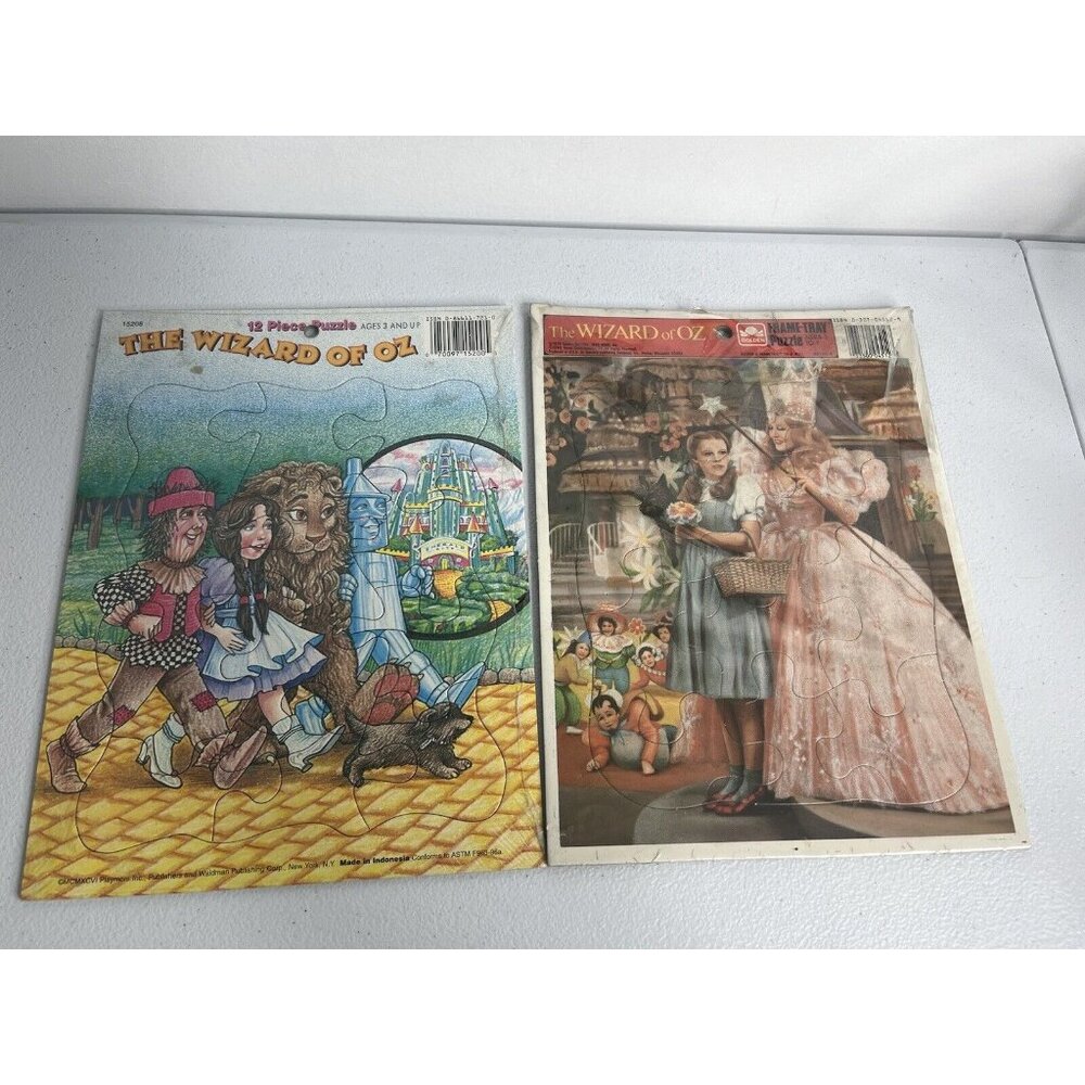 Vtg Wizard Of Oz Tray Puzzles Lot‎ Of 2 1988